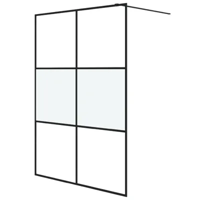 Produktbild von vidaXL Duschwand für Begehbare Dusche Schwarz 140x195 cm Halbmatt ESG