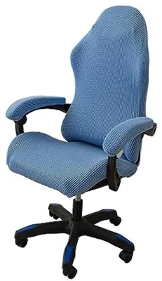 Produktbild von Famanu Stuhlhüllen für Gaming und Büro - 4 Stück Stretchbezüge für ergonomische Stühle