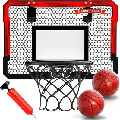 Produktbild von Famanu Mini Basketball Hoop Indoor - 16,5" x 12,5" mit 2 Bällen