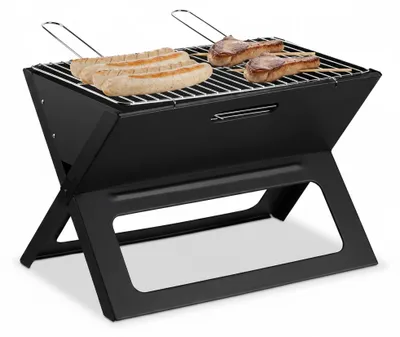 Obrázok produktu pre Gril JL – skladací gril na drevené uhlie – prenosný – čierna farba