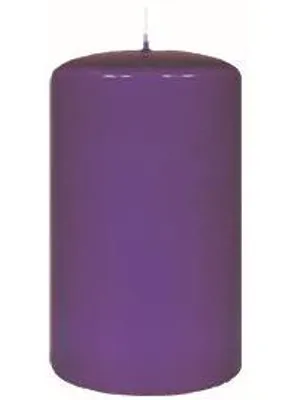 Produktbild von Flachkopf-Stumpenkerzen Lila 50 x Ø 30 mm, 10 Stück