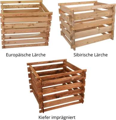 Holzkomposter mit Holz-Stecksystem Komposter Steckkomposter Kompostsilo Größe: 120x120xH70 cm Holzart: Kiefer imprägniert