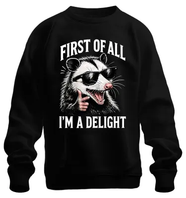 Obrázek produktu pro Tričko s potiskem "Opossum Cool Statement", sarkastický motiv, černá barva, velikost XL