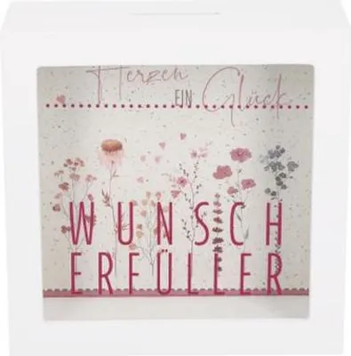 Image de Réalisateur de vœux romantique comme tirelire cadre photo pour mariage, 14×14×5,5 cm