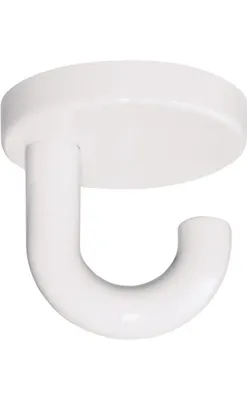 Produktbild von Einzelhaken 477.90.015 Unterkopfh.A.50mm PA 99 reinweiß H.50mm D.50mm HEWI
