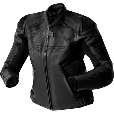 Immagine prodotto di Giacca in pelle nera perforata RST S1 D3O, taglia L, per donna