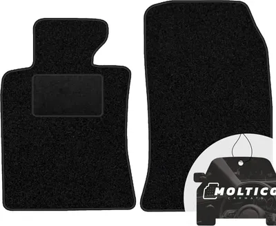 Produktbild von moto-MOLTICO Vorne Fußmatten Auto Velours Autoteppiche Schwarz Automatten Set 2-teilig passend für BMW Z4 E85 2002-2008
