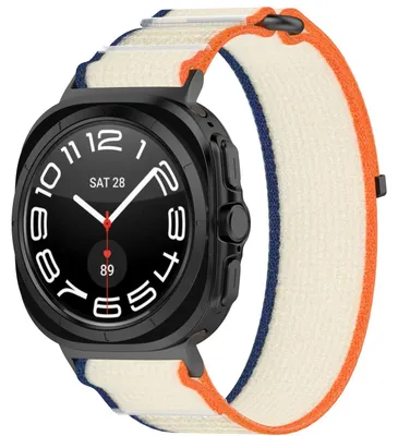 Productafbeelding van Voor Samsung Galaxy Watch Ultra 47mm, design nylon sportband met klittenbandsluiting, model M1