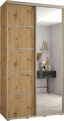 Produktbild von MEBLE KRYSPOL Davos 5 Schrank, zwei Türen - 235,2x130x45 cm - Artisan  Artisan Silber