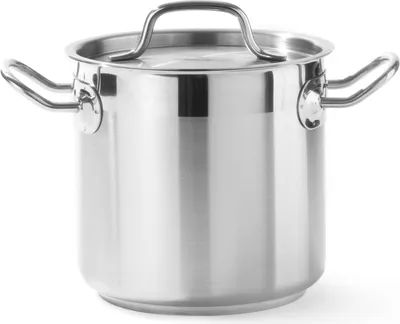 Image de HENDI Casserole, haute - avec couvercle, Profi Line, 6L, ⌀200x(H)190mm
