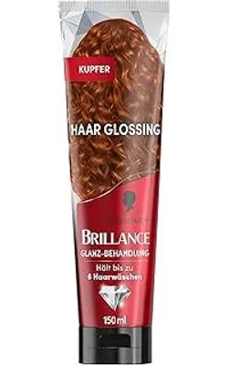 Produktbild von Brillance Glanz-Behandlung, Haar Glossing Kupfer (150 ml), pflegt und intensiviert die Haarfarbe, kann wie eine Haarmaske angewendet werden, hält bis zu 6 Haarwäschen