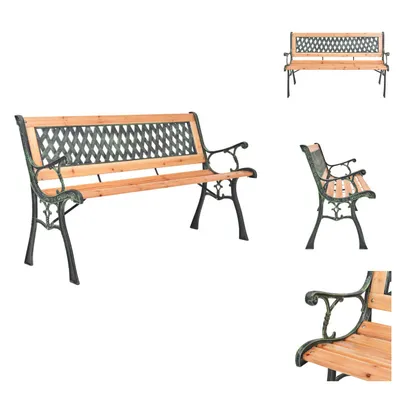 Produktbild von vidaXL Gartenbank 116 cm Gusseisen und Massivholz Tanne -  Gartenbänke