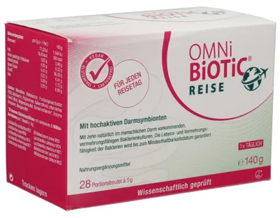 Produktbild von OMNI BiOTiC REISE Pulver Beutel 28X5g PZN 09912010