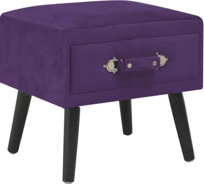 Produktbild von Nachttisch Dunkellila 40x35x40 Samt