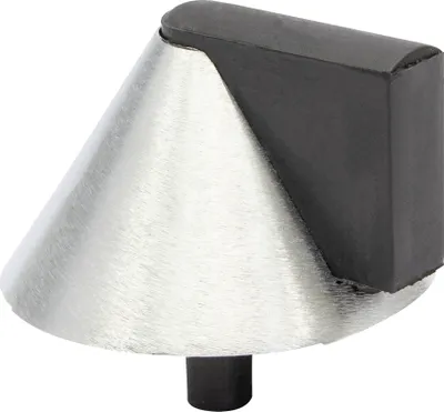 Produktbild von WAGNER Bodentürstopper CONE - Ø 40 x 25 mm, Metall Edelstahloptik, Kautschuk schwarz, inkl. Montagematerial - 15504911
