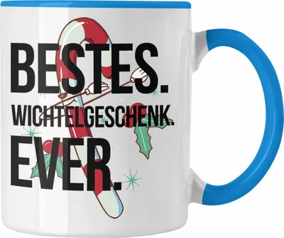 Produktbild von Trendation - Schrott-Wichtelgeschenk für Frauen Kollegen Geschenk Wichteln Weihnachten Bestes Wichtelgeschenk Ever geschenkidee Schrottwichteln (Blau)