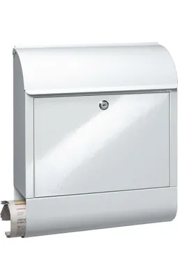 Produktbild von Burg-Wächter Briefkasten Scandic H.460mm B.380mm T.125mm weiß STA DIN C4