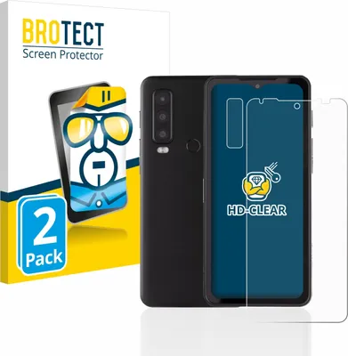 A product shot of a phone screen protector packaging and the protector itself.