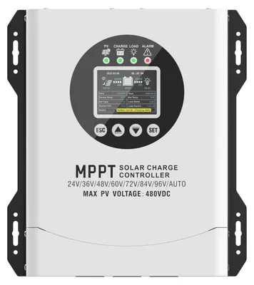 Imagen del producto de Controlador de carga solar, voltaje máximo de entrada de paneles fotovoltaicos: 480V, eficiencia MPPT: 99%, con conexión Wi-Fi, 120A, paneles fotovoltaicos de 18-230V