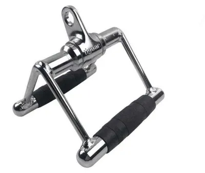 Image de Tiguar - Poignées pour appareils d'entraînement, acier, en forme de V PP11829 (taille unique) (noir/argent)