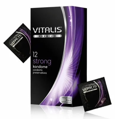 Obrázek produktu pro Strong (vitalis) - 12 extra bezpečných kondomů, Obrázek vytvořený pomocí AI