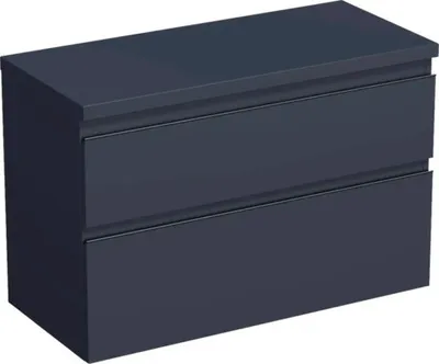 Produktbild von Jungborn Waschtischunterschrank TRENTA BxHxT 96,7 x 64,6 x 44,5 cm Frontfarbe taubenblau matt TRE DESK 100 2Z B A9166