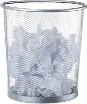 Produktbild von relaxdays Papierkorb rund Drahtgeflecht