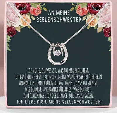 Productafbeelding van Halsketting met zirkonia-kristallen voor dames - Aan mijn soulmate - SERAPHINE_LUCKY