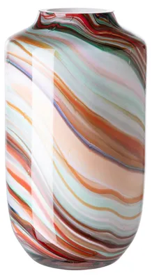 Image de Vase en verre SANCHO - multicolore en verre opale - H. 27 cm x Ø 18,5 cm - Vase