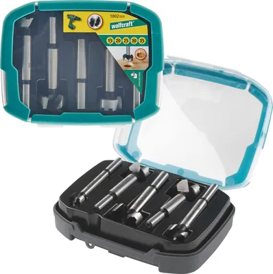 Produktbild von wolfcraft 5-tlg. Forstnerbohrer-Set Stahl 1002000