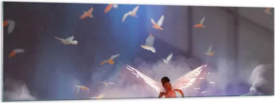 Produktbild von Bilder auf glas - Fantasie Märchen - 160x50cm - Glasbilder - Wandbilder - Kunstdruck - zum Aufhängen bereit - Wanddekoration aus Glas - Glas Bilder - Wandbild auf Glas - Einteilig - GAB160x50-4102