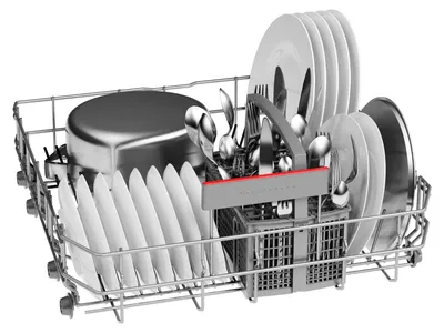 Zdjęcie produktu dla Bosch SMU4ETS08E, Pod ladą, Pełny rozmiar (60 cm), Czarny, Stal nierdzewna, Przyciski, 1,75 m, 1,65 m