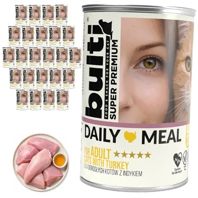Produktbild von BULTI | Katzenfutter Pute - Katzenfutter nass Set 4x400g Dose - Nassfutter Türkei fur Katze
