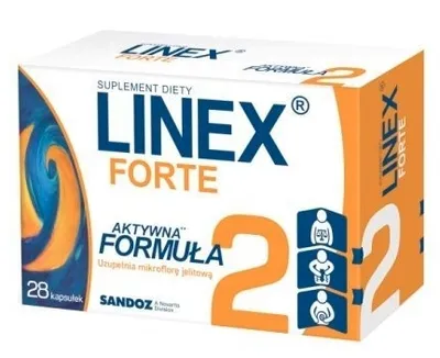 Produktbild von Linex Forte 28 kapsul - Prosilněná Formule pro Zdravou Bakteriální Flóru
