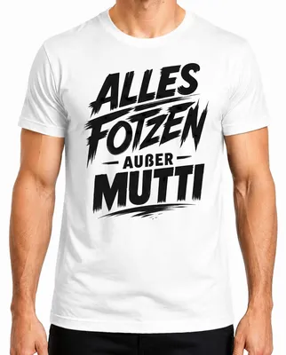 Immagine prodotto di Maglietta da uomo, taglia XL, colore bianco, con scritta divertente e sarcastica: "Tutto a posto, tranne la mamma"