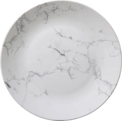 Produktbild von Speiseteller aus weißem marmor geometrie 27 cm - SG Secret de Gourmet