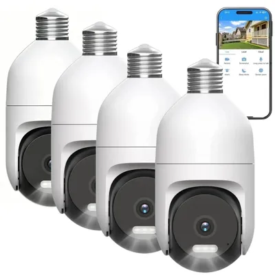 Produktbild von 2K Überwachungskamera Aussen WLAN 4 Packungen 355°/90° Schwenkbar WLAN Kamera Outdoor, 3MP WiFi Kamera mit KI-Erkennung Nachtsicht 2-Wege Audio