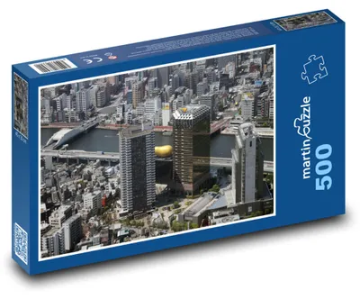 Produktbild von Puzzle 500 Panorama von Tokio mit Fluss - martinpuzzle