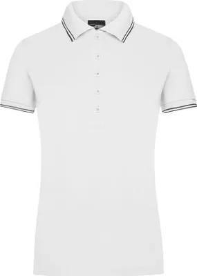 Produktbild von Ladies' Polo Polo in elastischer Piqué-Qualität white/navy, Gr. L