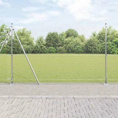 Zdjęcie produktu dla Metalowy panel ogrodzeniowy, srebrny, o wymiarach 1,4 x 10 metrów – solidne ogrodzenie