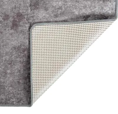 Image de vidaXL Tapis Lavable 160x230 cm Gris Antidérapant