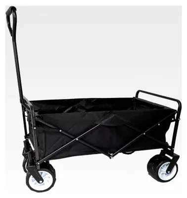 Produktbild von Bollerwagen mit schwenkbaren breiten Rädern und stabilem Gestell, Tragkraft 75 kg