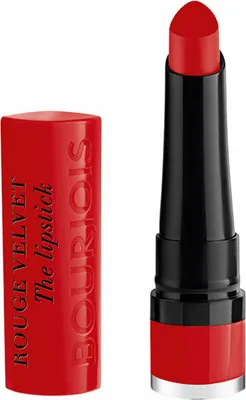 Imagen del producto de Labial Rouge Velvet de Bourjois, color Rojo, Rubi's Cute, 1 tono, Hidratante, Unisex, Mate