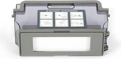 Produktbild von INF Staubbehälter für Ecovacs DJ35 DJ36 DN55 DD35 DD56 DD37 Staubsauger Roboter Zubehör Grau 18x10x6cm