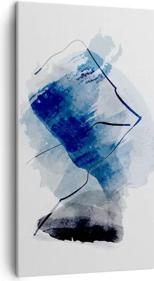 Produktbild von Bild auf Leinwand - Leinwandbild - Einteilig - Blau Schwarz Abstraktion - 45x80cm - Wand Bild - Wanddeko - Wandbilder - Leinwanddruck - Bilder - Wanddekoration - Leinwand bilder - PA45x80-5058