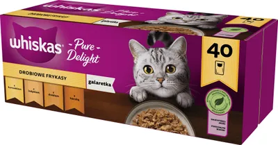 Produktbild von Katzenfutter Whiskas Pure Delight Huhn Truthahn Ente Vögel 40 x 85 g