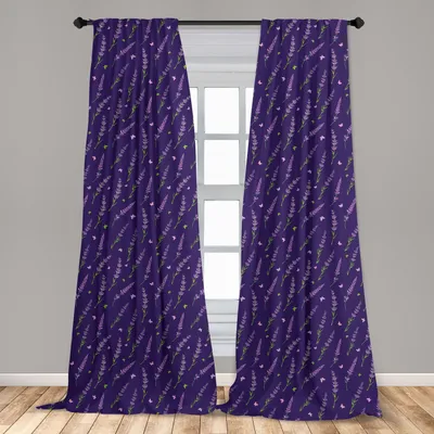 Zdjęcie produktu dla Abakuhaus, zasłony okienne, z motywem kwiatów i motyli, zestaw 2 sztuk, 150 x 245 cm