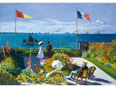 Zdjęcie produktu dla Puzzle 1000 Ogród z widokiem na morze Claude Monet