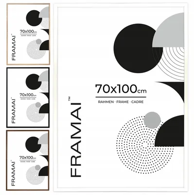 Produktbild von Framai Bilderrahmen 70x100 cm Weiß Plexiglas MDF