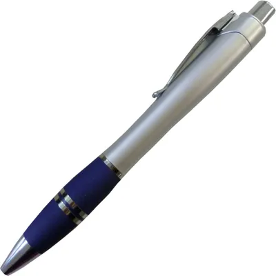 Produktbild von 10x Kugelschreiber / Farbe: silber-blau